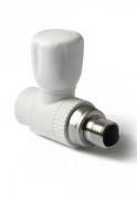 ППР Pro Aqua белый кран шаровый для радиатора прямой 20-1/2